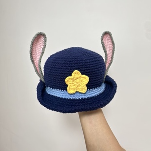 兔警官尼克朱迪帽子材料包小狐狸帽编织手工diy毛线自制可爱礼物