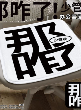 电脑椅坐垫个性文字那咋了少管我餐椅坐垫四季通用垫子椅子坐垫
