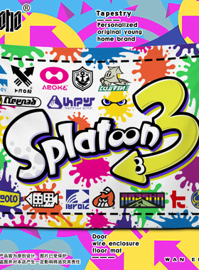 Swtich电玩游戏Splatoon喷射战士3任天堂乌贼娘卧室房间海报挂布