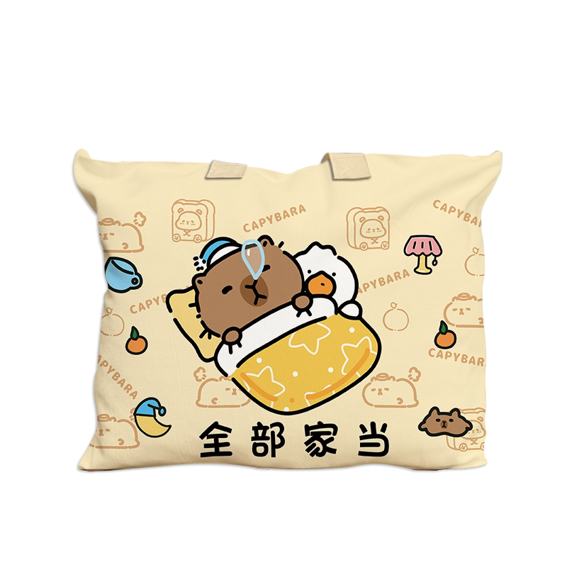 幼儿园被子收纳袋定制名字水豚卡皮巴拉全部家当卡通可爱入园专用
