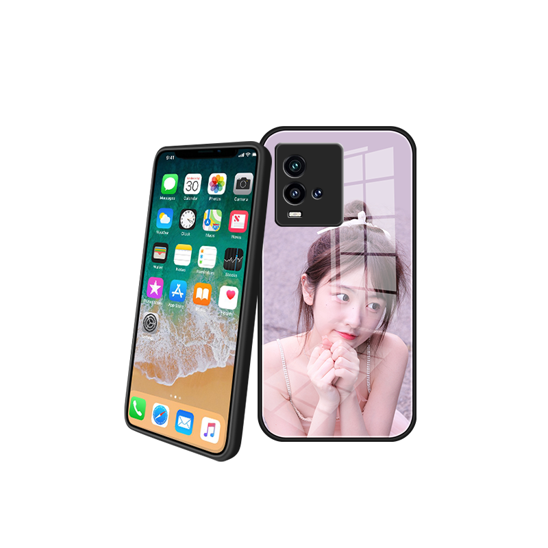 适用vivo来图iqoo定制11手机壳10照片pro金属漆z玻璃neo8创意9感5男x女7新款neo软边neo9硬壳s个
