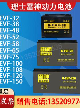 电池电瓶6-EVF-32-38-45-52-58-75-100-120-150AH 12V48V