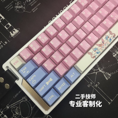 wooting60v2键盘改装成品客制化满改磁轴宝可梦伊布仙子Lumi60