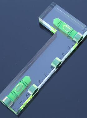 收藏宝贝(1人气)全透明水平仪带强磁性L型水平尺双向磁铁绿色水