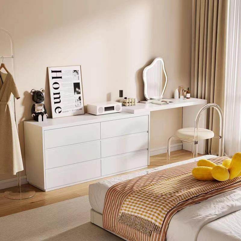 实木梳妆台斗柜一体卧室现代简约床尾柜新款奶油风转角伸缩化妆桌,纺织面料/辅料/配套,纺织机械配件,淘宝优惠券,粉丝福利购,淘宝优惠卷
