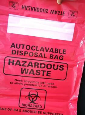 ASONE红色高温灭菌袋，BIOHAZARD生物样品袋