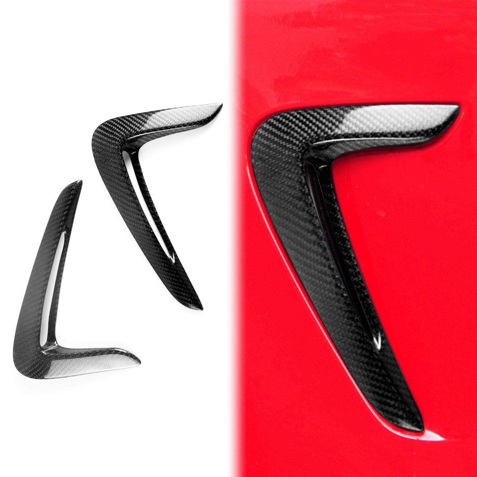 适用于2013-2019款宝马4系F32F33F36改装叶子板风口真碳纤维