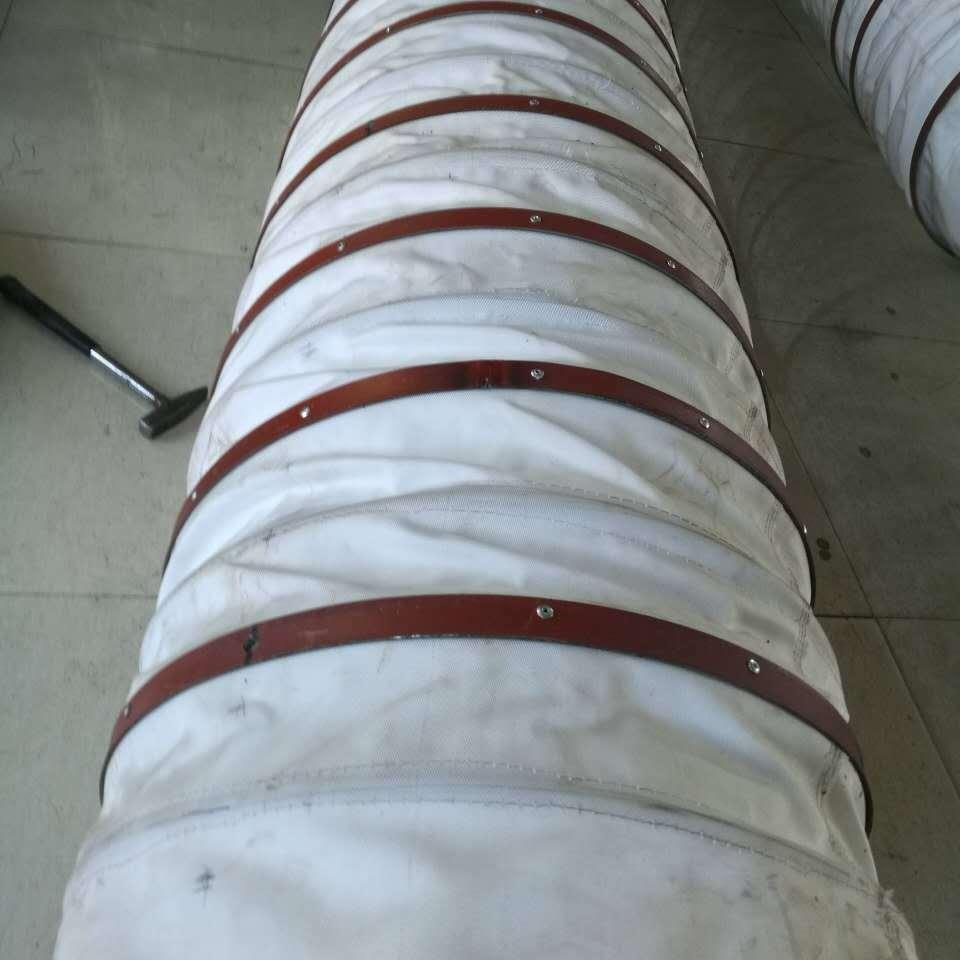 帆布伸缩袋（软连接）具有输送量大，透气均匀，耐磨损，安装方便