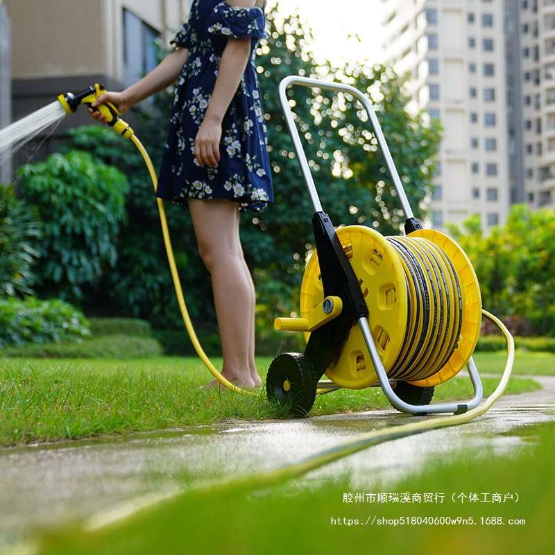 家用浇花水管软管庭院子浇菜喷头冲洗车水收纳车收卷器