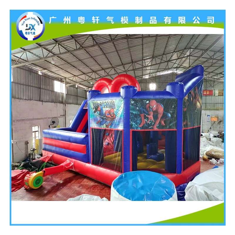 创意蜘蛛侠大型PVC充气蹦蹦床儿童家用小型跳跳床户外玩具设备