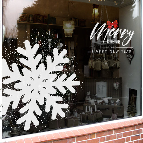 圣诞节装饰布置静电贴玻璃门贴纸