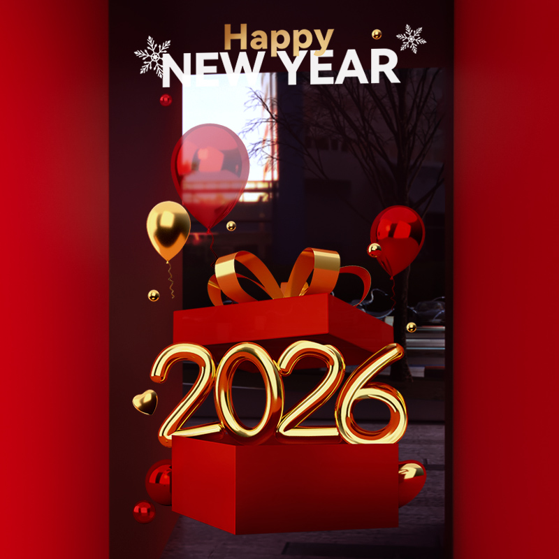 新年装饰静电贴玻璃门贴纸