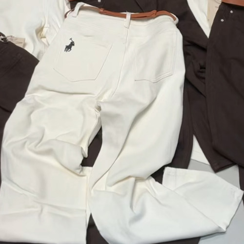 植绒白色直筒牛仔裤女冬季新款