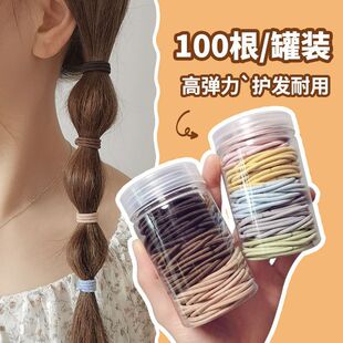 ins糖果色基础发绳简约百搭马卡龙色细皮筋网红森系扎头发橡皮筋
