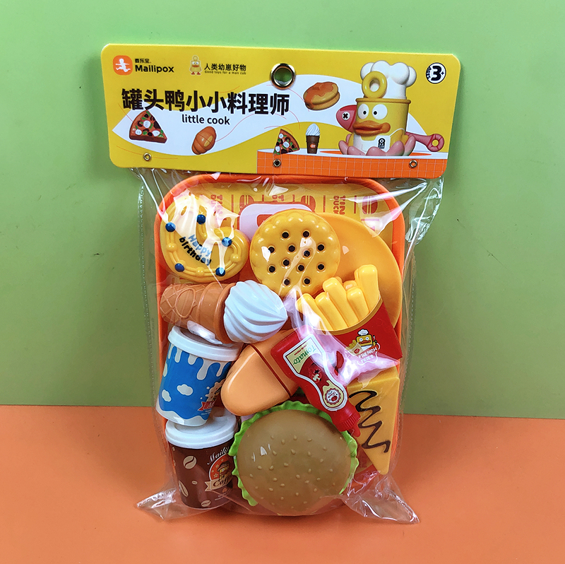罐头鸭小小料理师汉堡甜品模型儿童玩具商超商店同款小卖部货源款