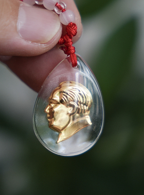 铜合金仿水晶装饰品合金摆件伟人头像配饰饰品守护摆件