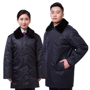 荻梁制服防寒服大衣冬季棉服多功能男女工作服中长款棉衣加厚现货