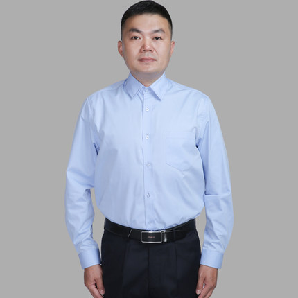 荻梁荻梁新式制服六门衬衣衬衫长袖男女春秋夏春秋工作服工装现货