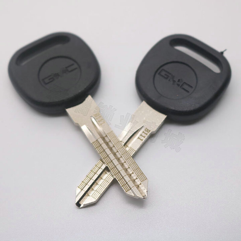 22胶柄刻线钥匙 b111 通用,悍马,gmc直板副钥匙刻线右槽钥匙