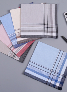 中老年手帕全棉男士薄款老式怀旧随身携带柔软纯棉吸汗擦手巾手绢