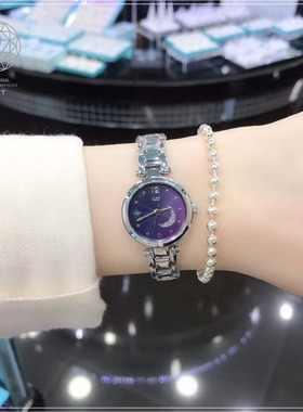 清仓特价OST手表女时尚蓝色星月表盘金属表链石英表日本机芯正品