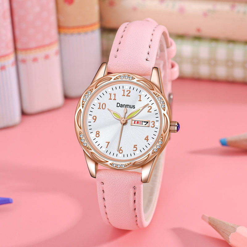 刻字女手表儿童女孩防水夜光女童电子小学生中学生少女初中生女款