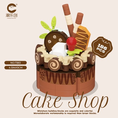 正品潮乐创CLC7383-7391甜点派对系列微小颗粒积木拼装益智玩具
