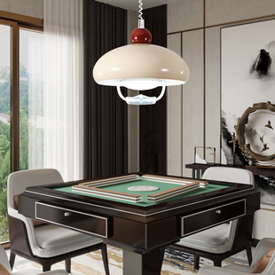 现代简约餐厅灯设计师奶油风吊灯饭桌岛台麻将创意灯伸缩灯升降灯