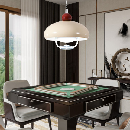 现代简约餐厅灯设计师奶油风吊灯饭桌岛台麻将创意灯伸缩灯升降灯