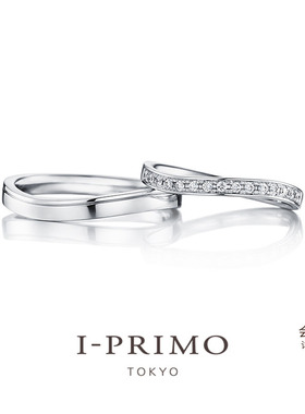 I-PRIMO对戒 TRITONE幸福轨道 铂金钻戒 波浪排钻定制刻字iprimo