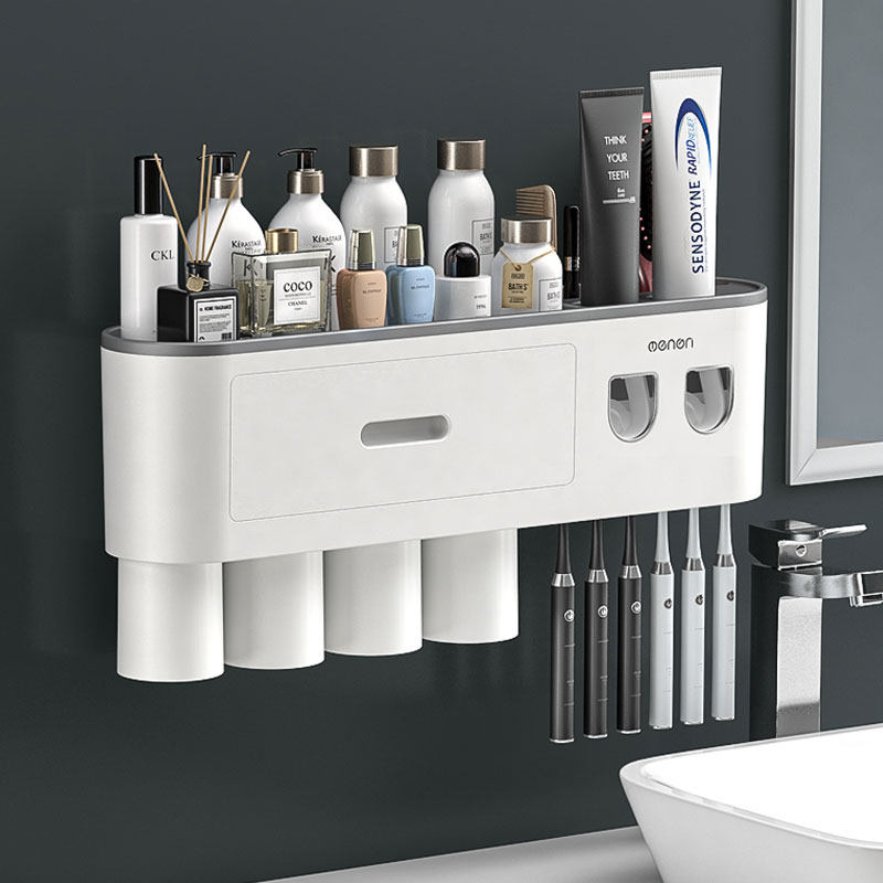 牙刷置物架刷牙杯漱口挂墙式卫生间免打孔壁挂网红收纳架牙缸套装,家庭/个人清洁工具,牙刷架/牙具座,淘宝优惠券,粉丝福利购,淘宝优惠卷