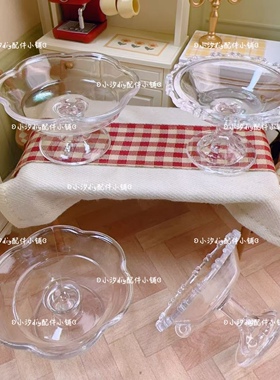 仿真微缩食玩塑料透明甜品杯冰淇淋杯diy奶油胶饰品配件手工摆件