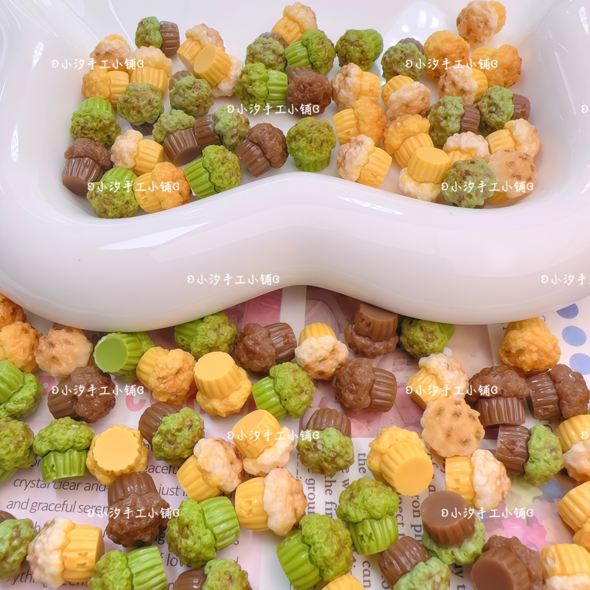 定制仿真微缩迷你纸杯蛋糕diy奶油胶树脂饰品配件娃娃屋摆件手工