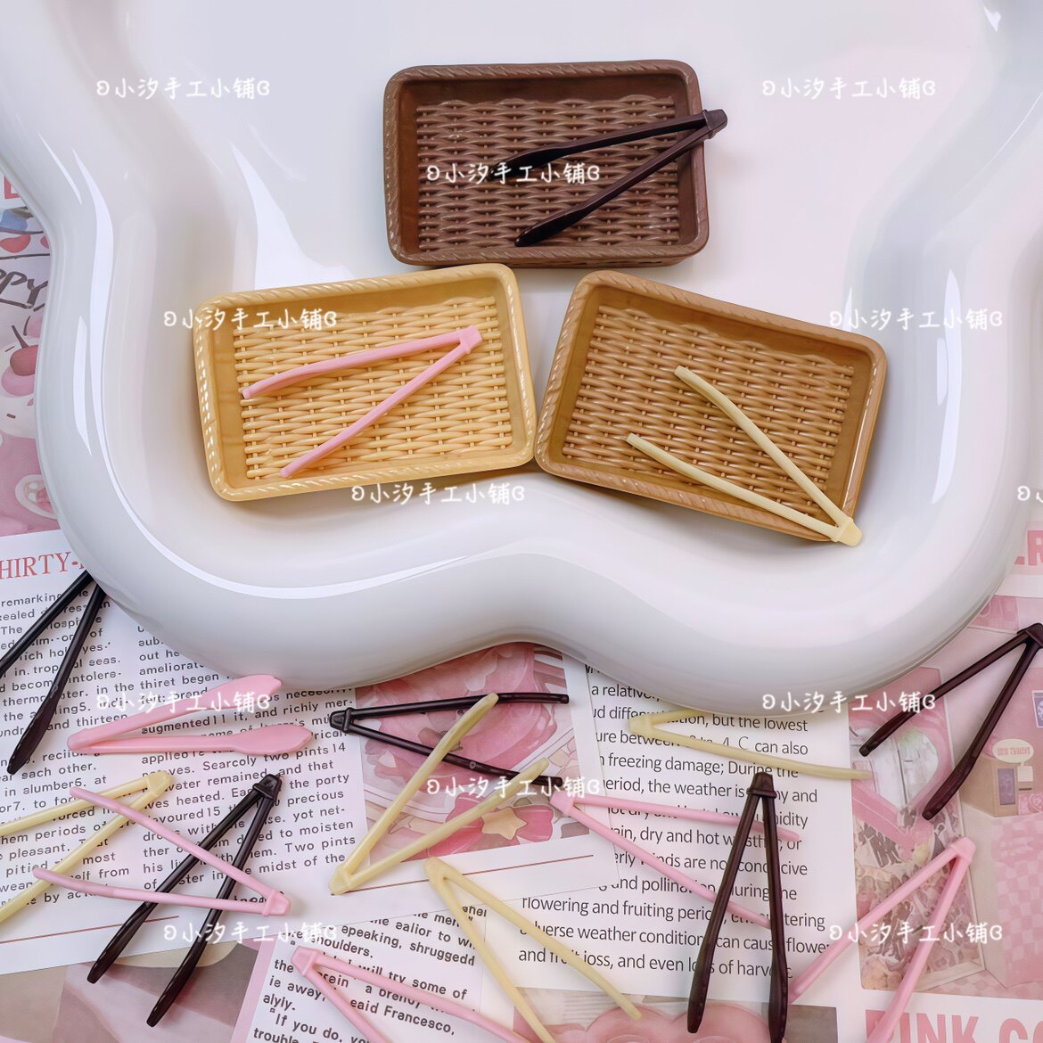 仿真微缩食玩面包夹子diy奶油胶树脂饰品配件娃屋摆件手工冰箱贴