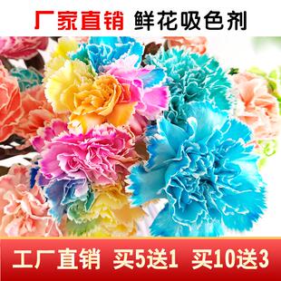 康乃馨吸色染剂鲜花染色剂玫瑰花染料满天星百合花蓝色妖姬染色剂