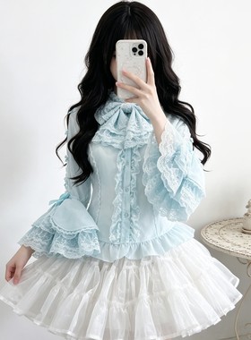 Lolita华丽姬袖内搭衬衫doll感夏