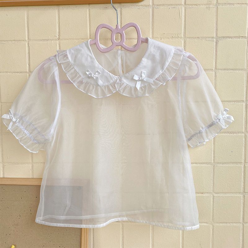 夏天lolita衬衫可爱内搭少女短款图片