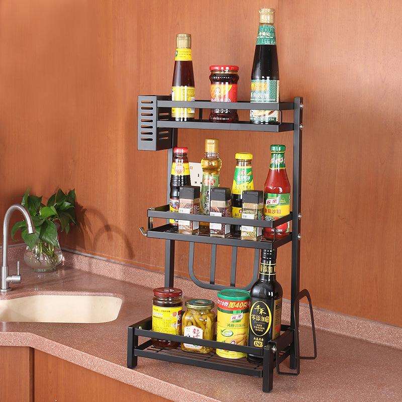 家用调料架不锈钢调料架三层调料架厨房置物架厨房用品调料架