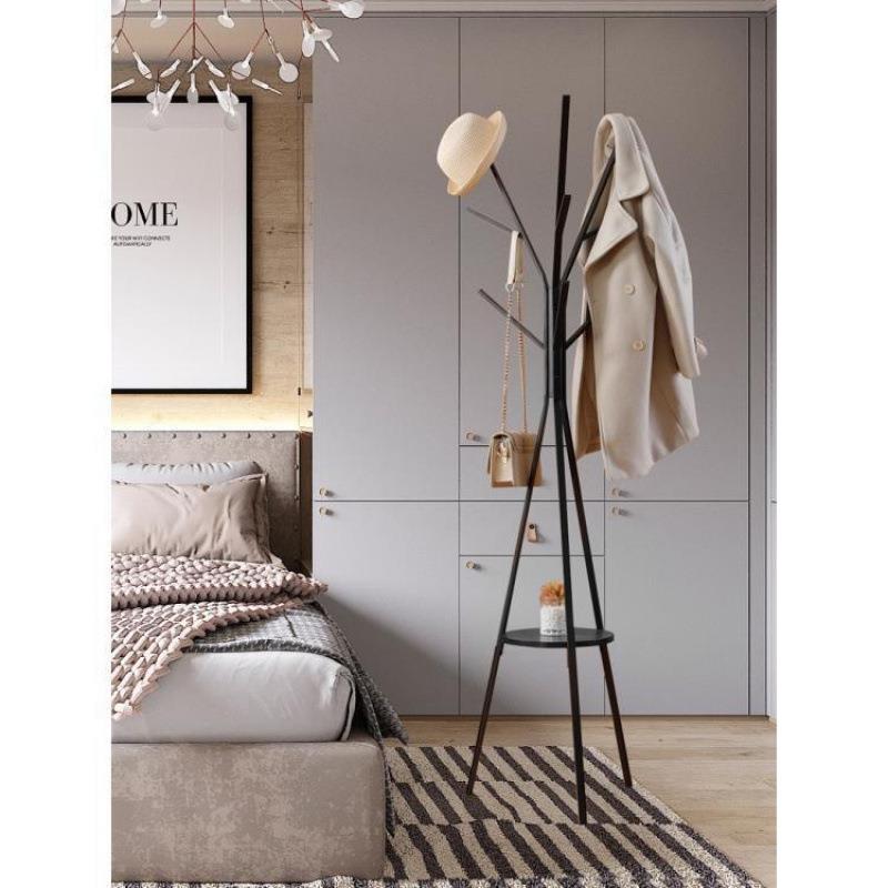 供货卧室挂衣服帽架落地式铁艺简约北欧树枝家用创意晾衣架