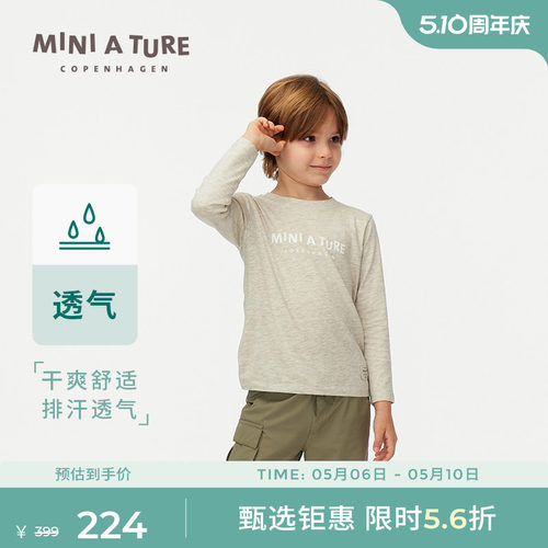 MINIATURE圆领印花轻薄长袖
