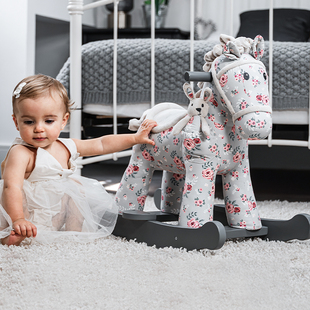 u先英国littlebirdtoldme儿童木马宝宝摇摇马婴儿周岁生日玩具