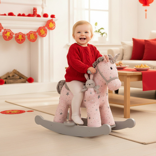 【新年礼物】littlebirdtoldme小木马周岁生日礼物高端实木摇摇马