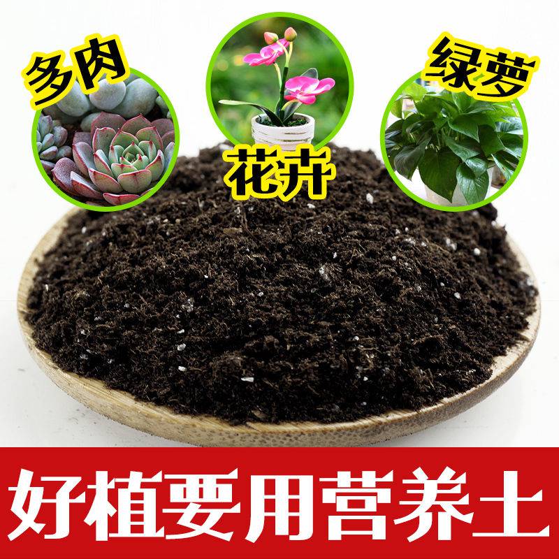 花土营养土通用型6斤多肉土通用土植物营养土种植种菜绿萝土花土