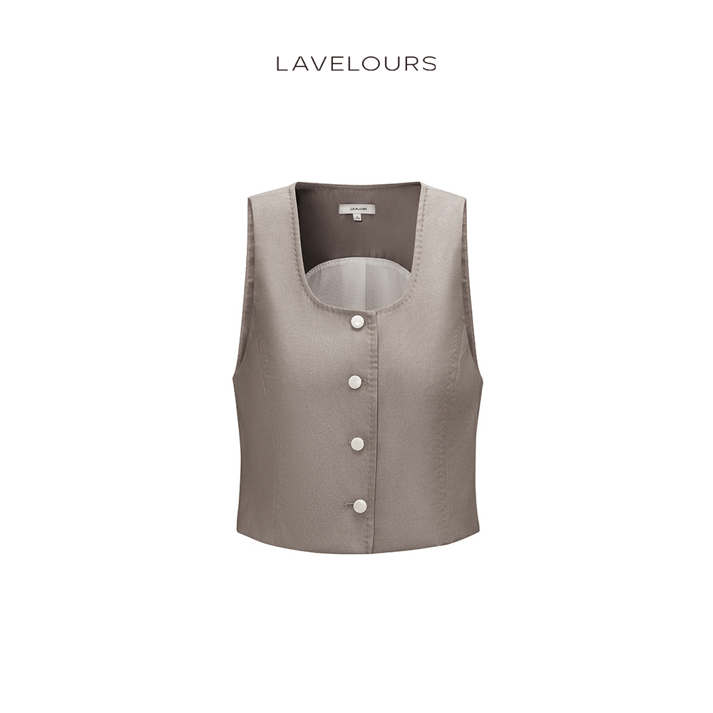 LAVELOURS 新款高档真丝美利奴羊毛混纺马甲女博主推荐款