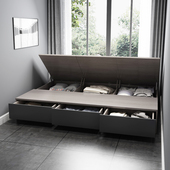 精选现代简约1.35榻榻米床带衣柜一体储物收纳床1.2单人床1.5米双