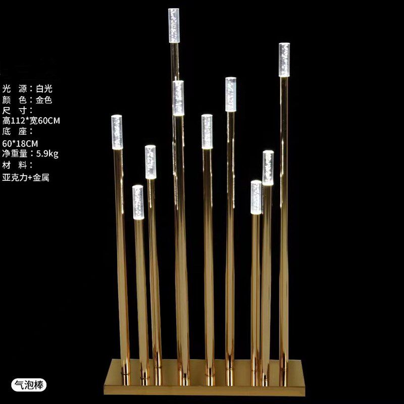 新款婚庆奥斯卡火柴路引灯婚礼堂宴会厅蜡烛火苗发光吊灯装饰摆件