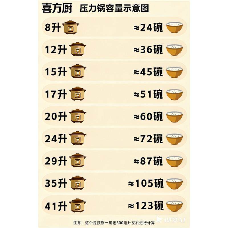喜方厨商用电压力锅早餐饭店店大容量熬粥锅8L17L21L55L定时预约