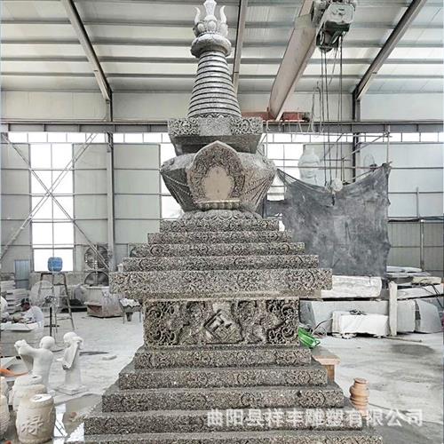 石雕佛塔舍利塔经幢佛塔花岗岩食台七宝如来佛塔汉白玉石柱子石塔
