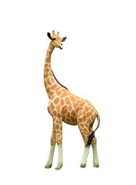 玻璃钢仿真长颈鹿雕塑户外景区公园林景观动物园大型落地装饰摆件