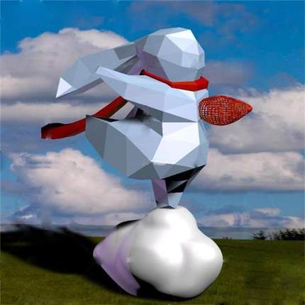 不锈钢水景浪花雕塑户外镂空发光圆环月亮镜面鲸鱼景观大摆件定制